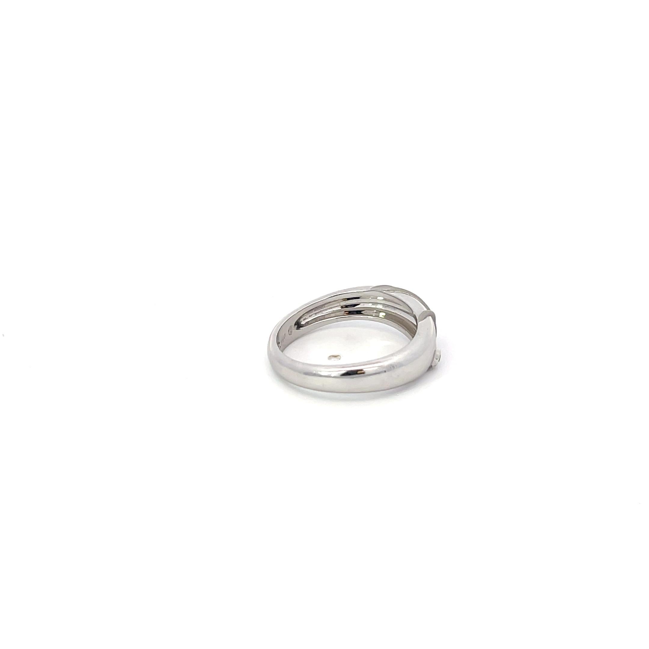 Carrera Y Carrera Leaf Band with Diamond 18K White Gold For Sale 1