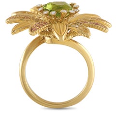 Carrera y Carrera Margarita 18 Karat Gold Diamond, Yellow/Orange Sapphire Ring