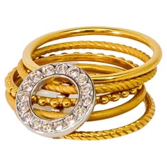 Carrara Y Carrara Melodia 18k Yellow Gold & Diamonds Ring, 10076481