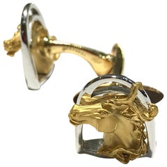 Carrera Y Carrera Mens Cufflinks in 18 kt White and Yellow Gold