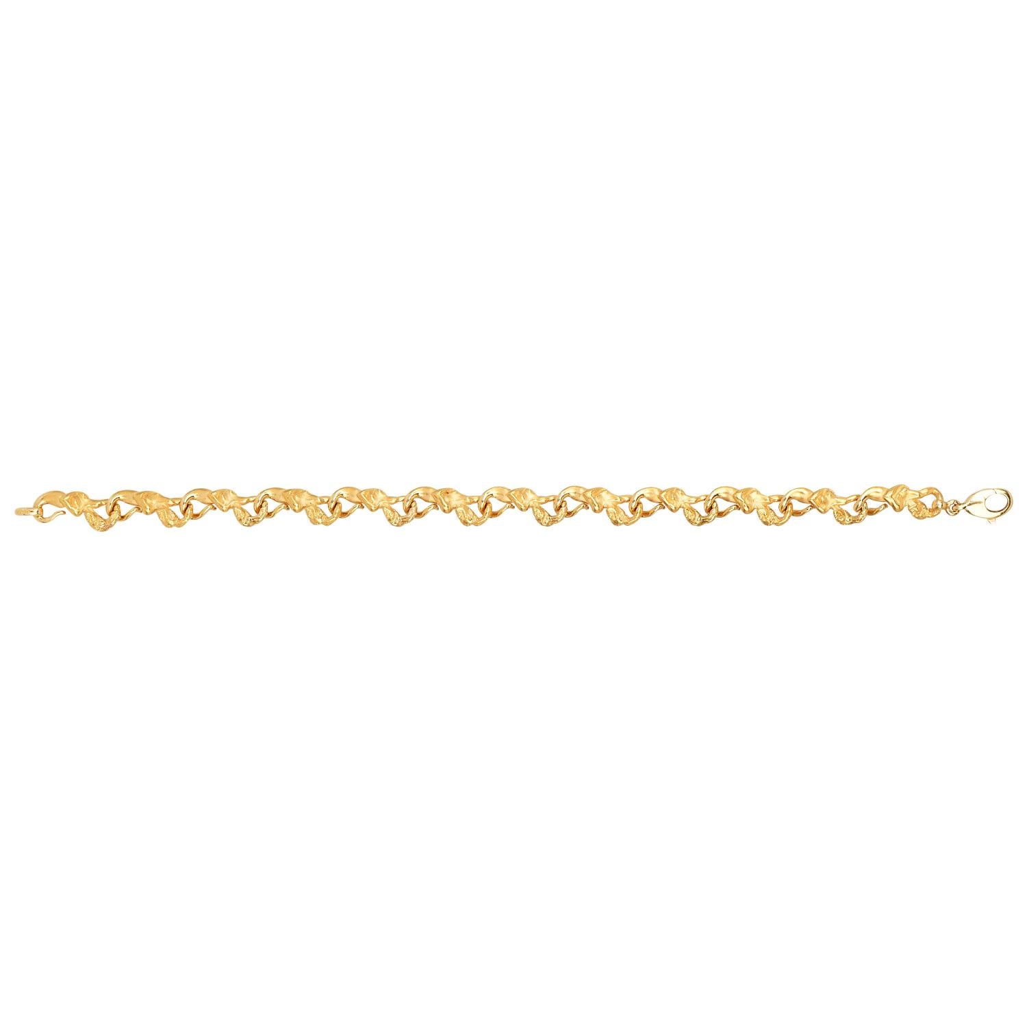 Carrera y Carrera  Meerjungfrau 18K Gelbgold Link-Armband im Angebot 1