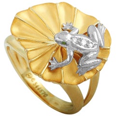 Carrera y Carrera Mi Musa Hechizo 18k Yellow/White Gold Diamond & Tsavorite Ring