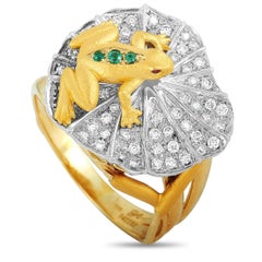 Carrera y Carrera Mi Musa Hechizo Mini 18K Yellow/White Gold Diamond, Ruby Ring