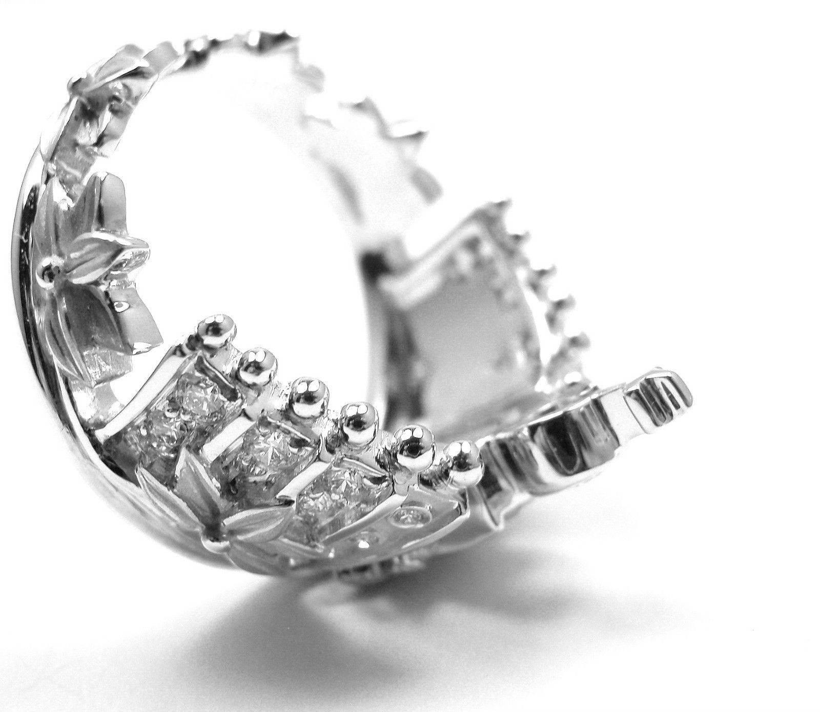 Carrera y Carrera Mi Ring aus Weißgold mit Prinzessinkrone-Diamant (Brillantschliff) im Angebot