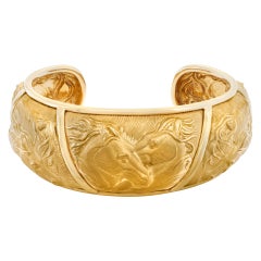 Carrera y Carrera Mosaico Kollektion 18 Karat Gelbgold Manschettenarmreif