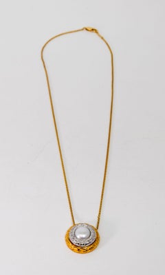 Carrera y Carrera Musica Alegoria Diamonds and Pearl Yellow Golg Pendant