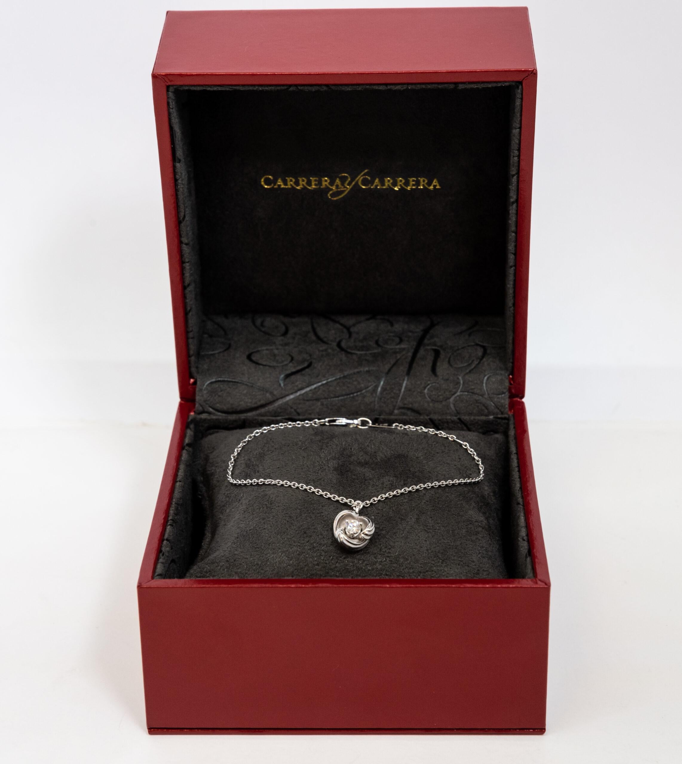 Carrera y Carrera Origen 18k White Gold & Diamond Bracelet, 10069468 In New Condition For Sale In North Miami Beach, FL