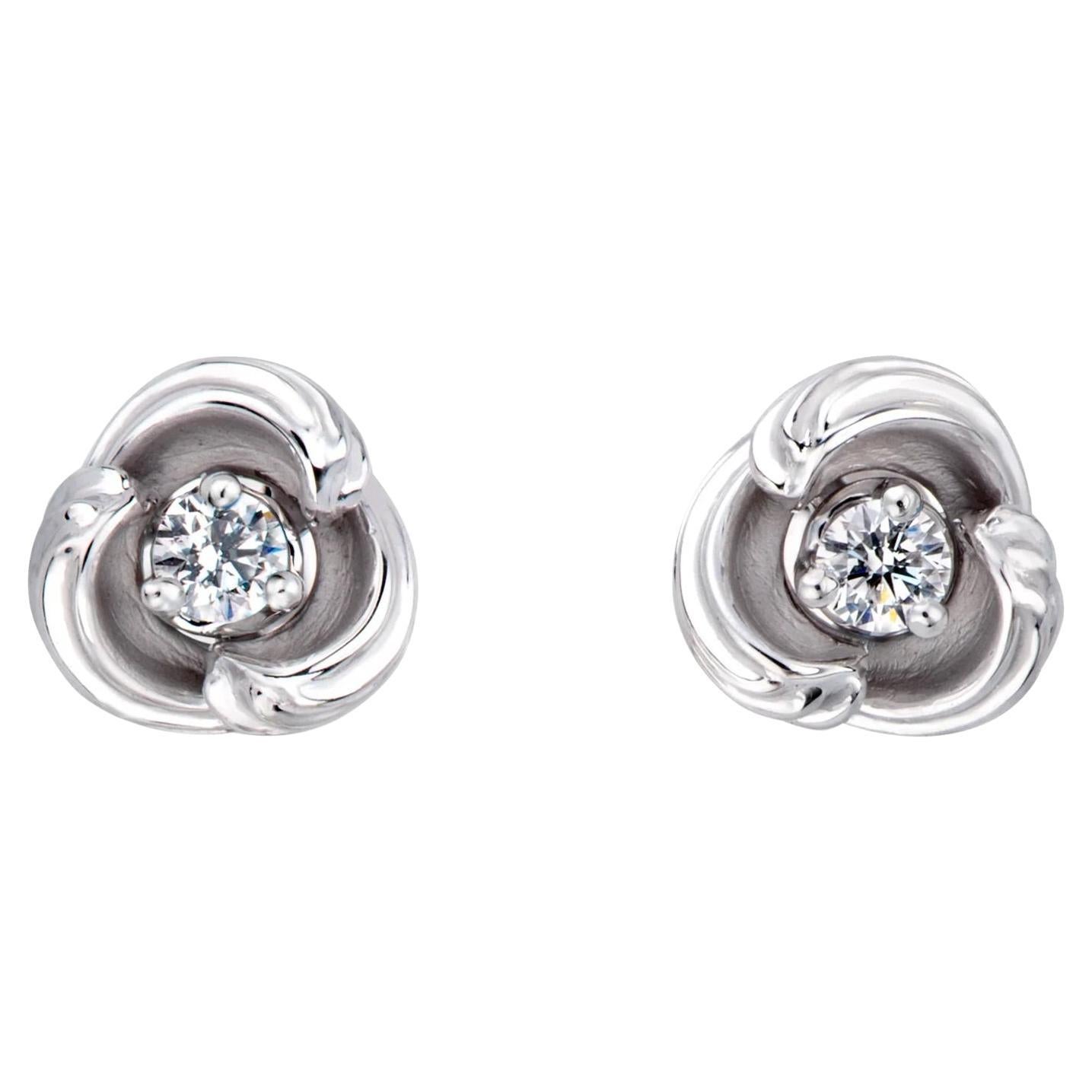 Boucles d'oreilles solitaires Carrera y Carrera Origen en vente