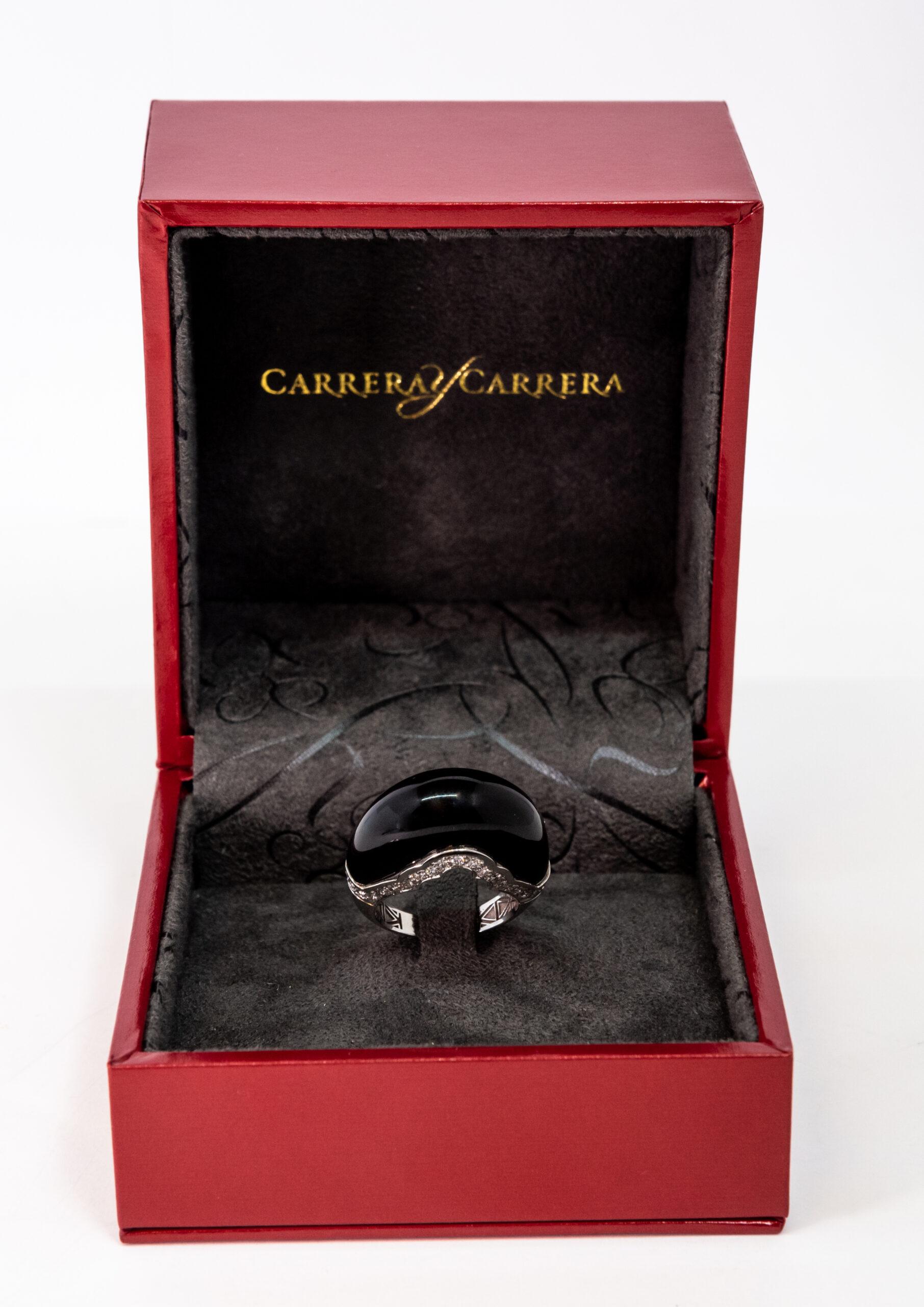 Women's Carrera y Carrera Palaciosdel 18k White Gold Ring, 10076395 For Sale