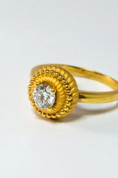 Carrera Y Carrera Pasodoble Anillo Oro Amarillo Diamante 0,50 Quilates