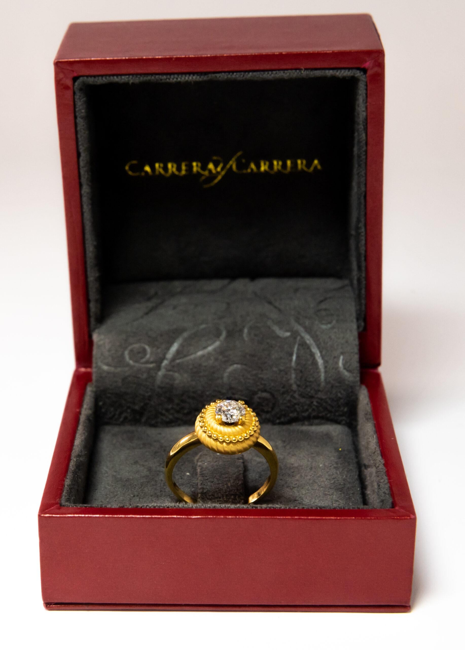Women's Carrara Y Carrara Pasodoble 18k Yellow Gold Diamond Ring, 10076377 For Sale