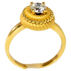 Carrera Y Carrera Pasodoble Gelbgoldring mit 0,50 Karat Diamanten