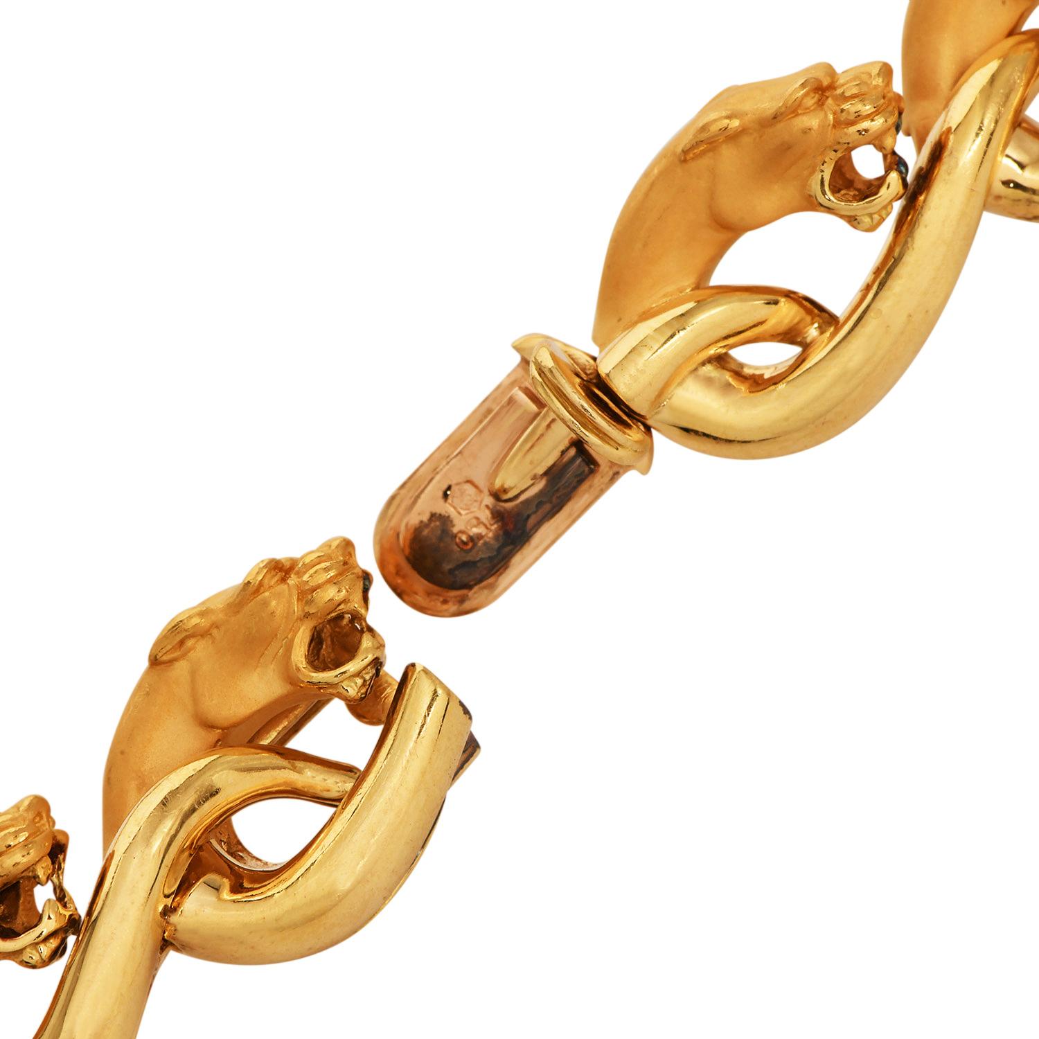 Carrera y Carrera  Collier ras du cou en or jaune 18K avec diamants Phanther Excellent état - En vente à Miami, FL