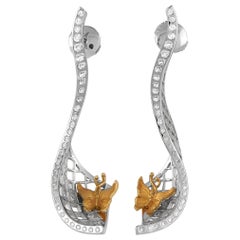 Carrera y Carrera Prisma 18k White and Yellow Gold 0.85 Carat Diamond Earrings