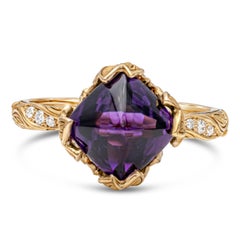 Carrera y Carrera Lia Ring 2.77 Carats Sugarloaf Amethyst & Diamond