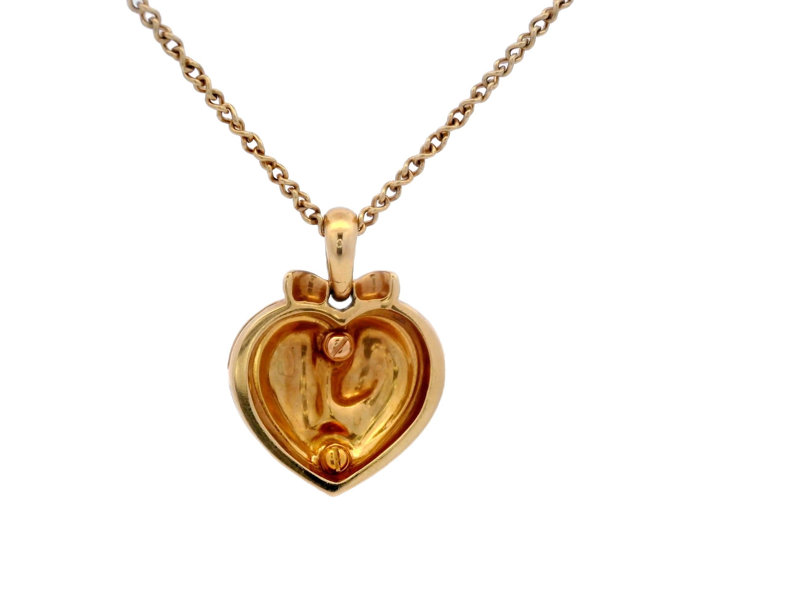 Art Nouveau Collana con cuore Romeo e Giulietta in oro 18 carati di Carrera y Carrera in vendita