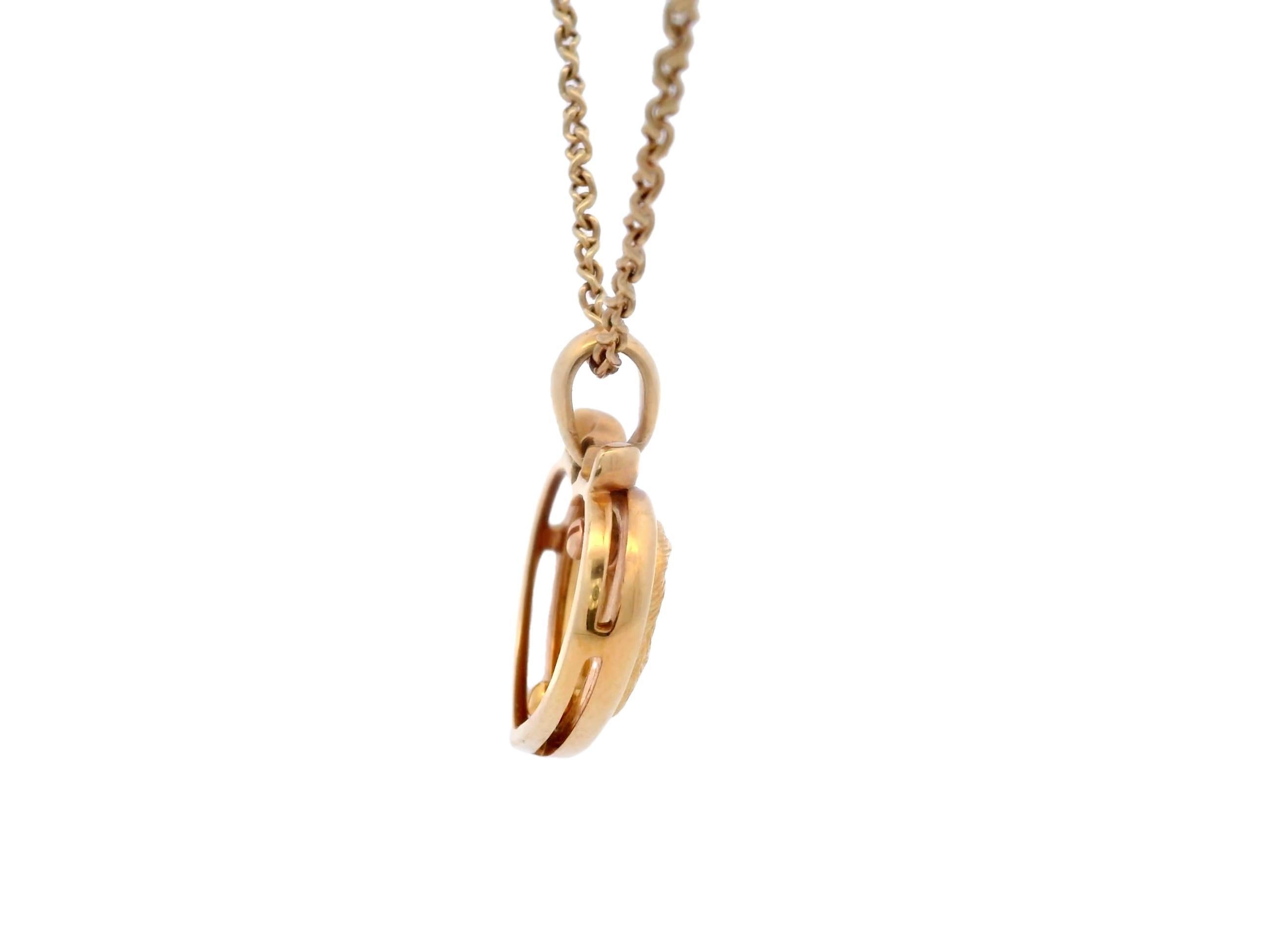 Collana con cuore Romeo e Giulietta in oro 18 carati di Carrera y Carrera In condizioni ottime in vendita a Fairfield, CT