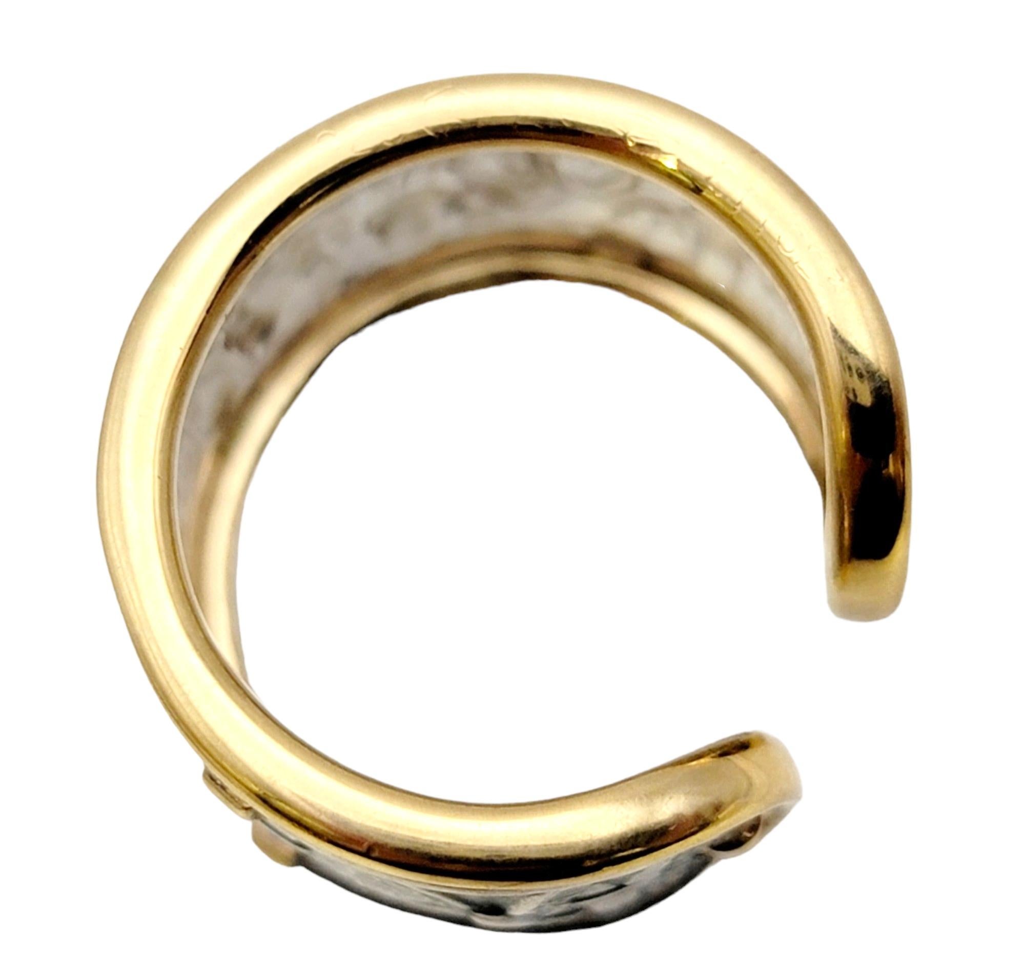 Carrera Y Carrera Romeo & Juliet Band Ring in Sterling Silver and Yellow Gold 2
