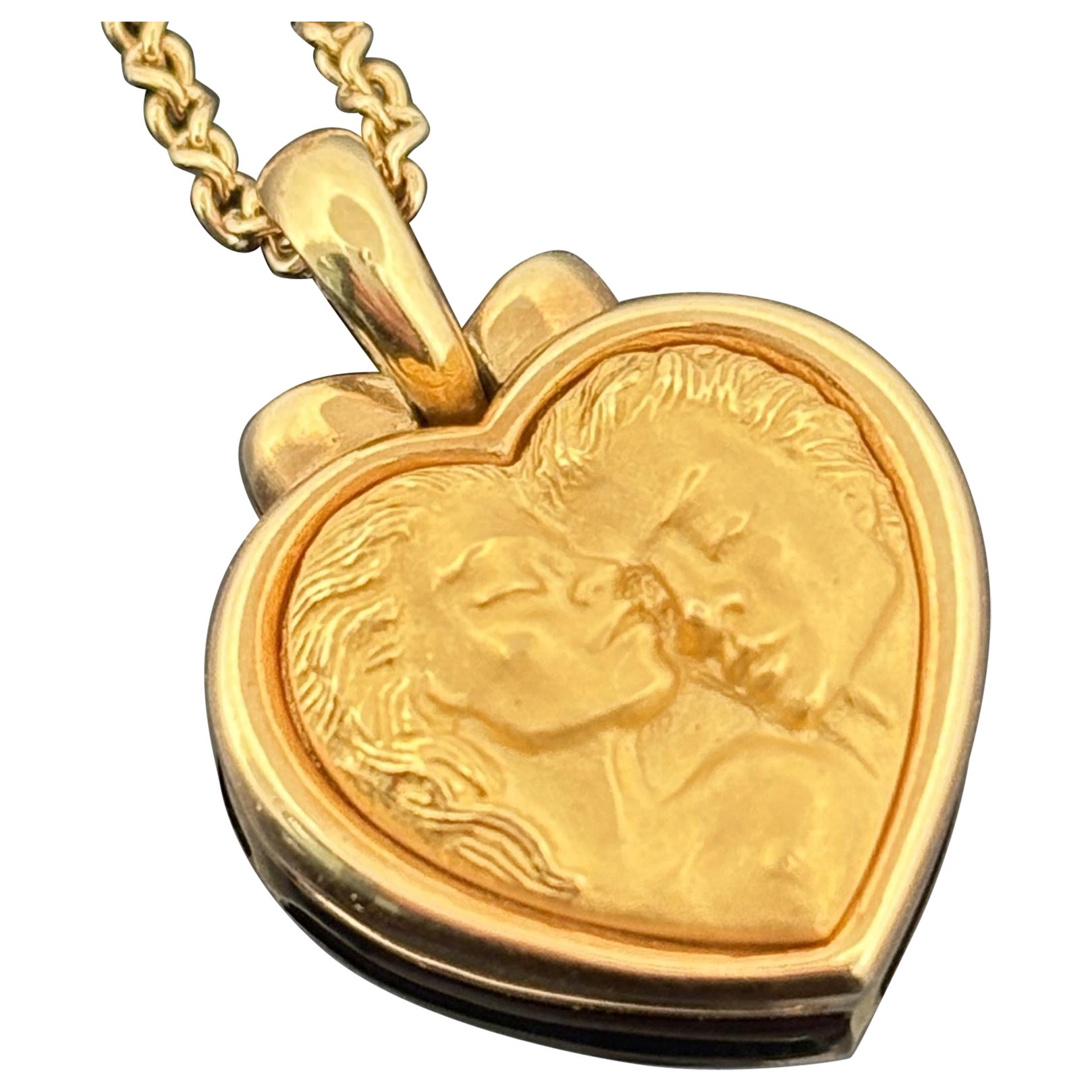 Carrera y Carrera Collana con ciondolo a forma di cuore Romeo e Giulietta in oro 18 carati in vendita