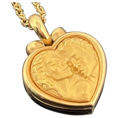 Carrera y Carrera Collar Colgante Corazón Romeo y Julieta Oro 18k Carrera y Carrera Collar Colgante Corazón Romeo y Julieta Oro 18k