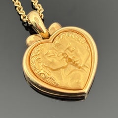 Carrera y Carrera Romeo 
Juliet Heart Pendant Necklace 18k Gold