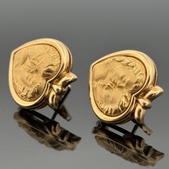Carrera y Carrera Romeo & Juliet Heart Stud Earrings 18k Gold