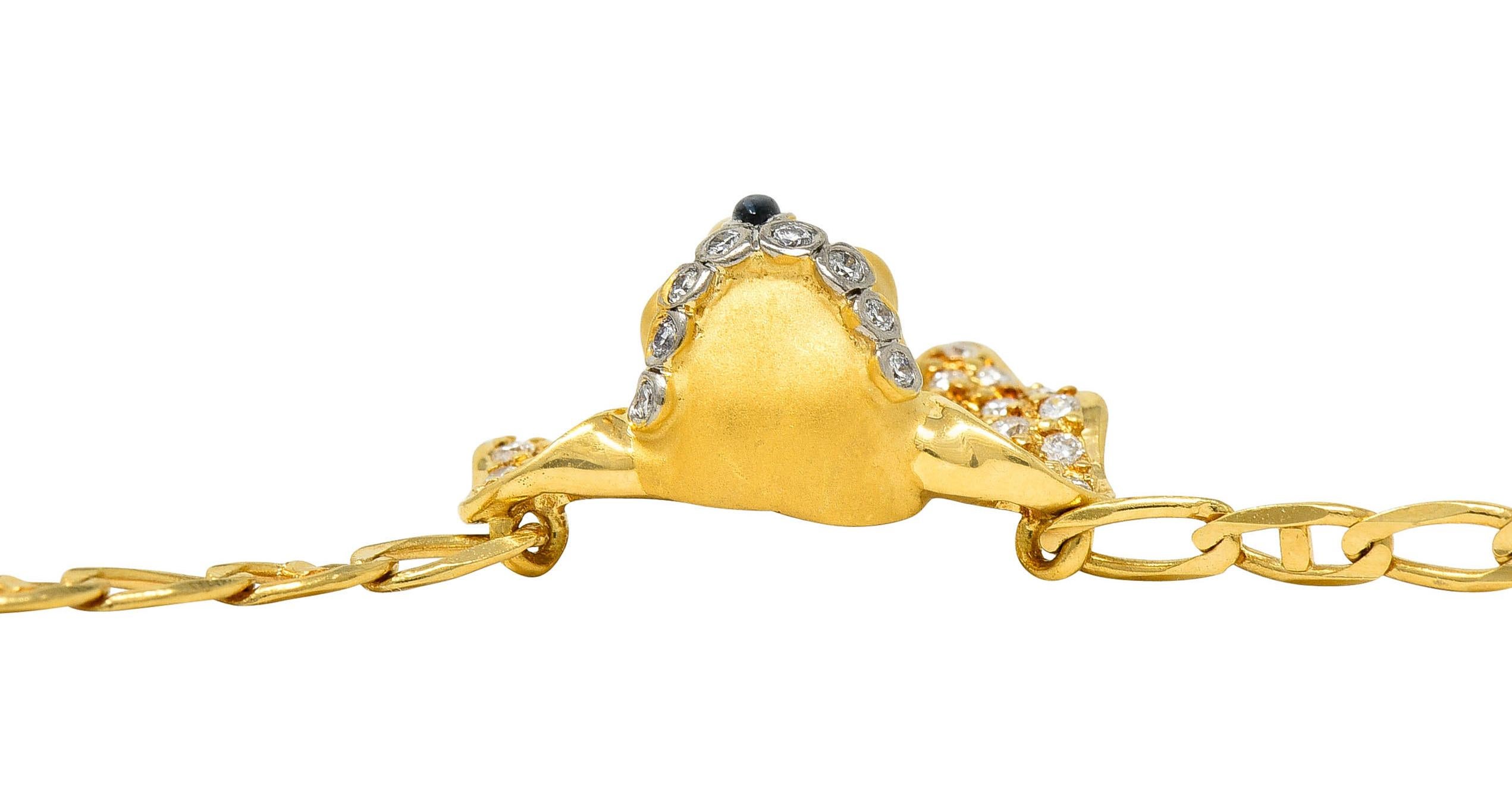Carrera Y Carrera Sapphire Ruby Diamond 18 Karat Yellow Gold Elephante Necklace 6
