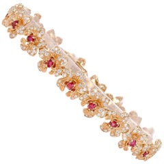 Carrera y Carrera Seda Imperial Collection Orquidea Diamond and Ruby Bracelet