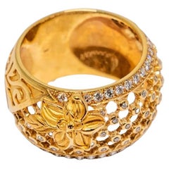 Carrera Y Carrera Sierpes Gelbgoldring mit 0,68 Karat Diamanten