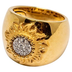 Carrara Y Carrara Sol Y Somb 18k Yellow Gold and Diamonds Ring, 10076363