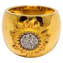 Carrera Y Carrera Sol Y Somb Gelbgoldring mit 0,15 Karat Diamanten