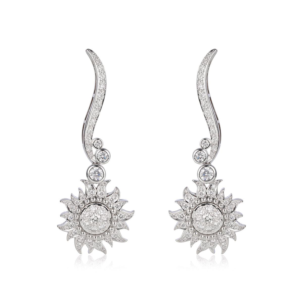 Carrera y Carrera Sol y Sombra Diamant-Sonnenohrringe im Zustand „Gut“ im Angebot in London, GB