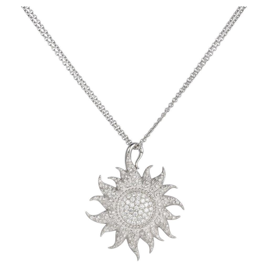 Carrera Y Carrera Sol y Sombra Diamond Sun Necklace For Sale