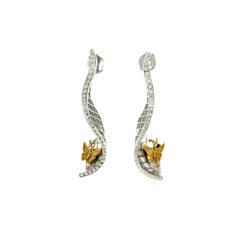 Carrera y Carrera Universo Prisma 18k White & Yellow Gold Diamonds Earrings
