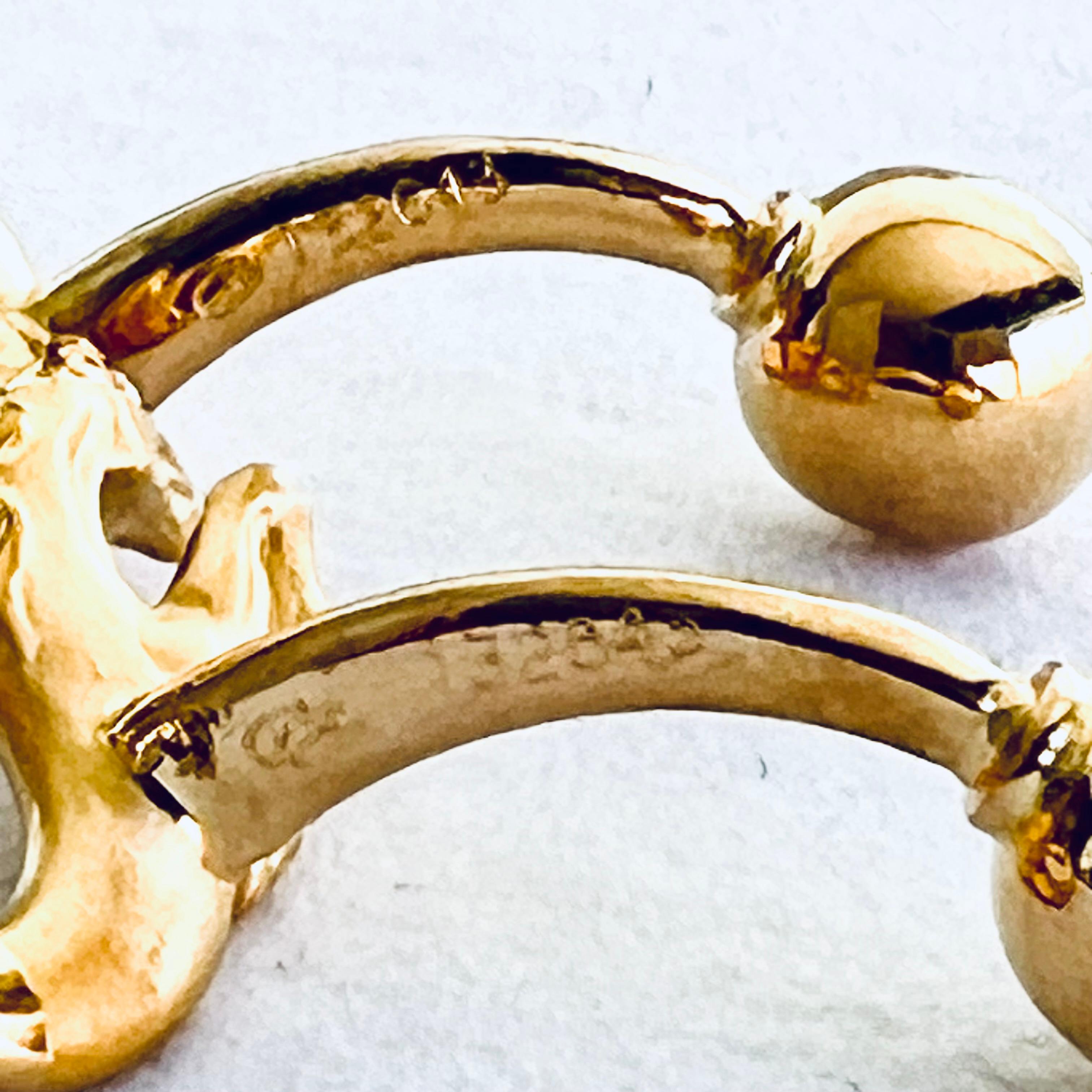 Carrera y Carrera Vintage 18 Karat Gold Leaping Horse 0.75 Inch Cufflinks 132643 For Sale 1