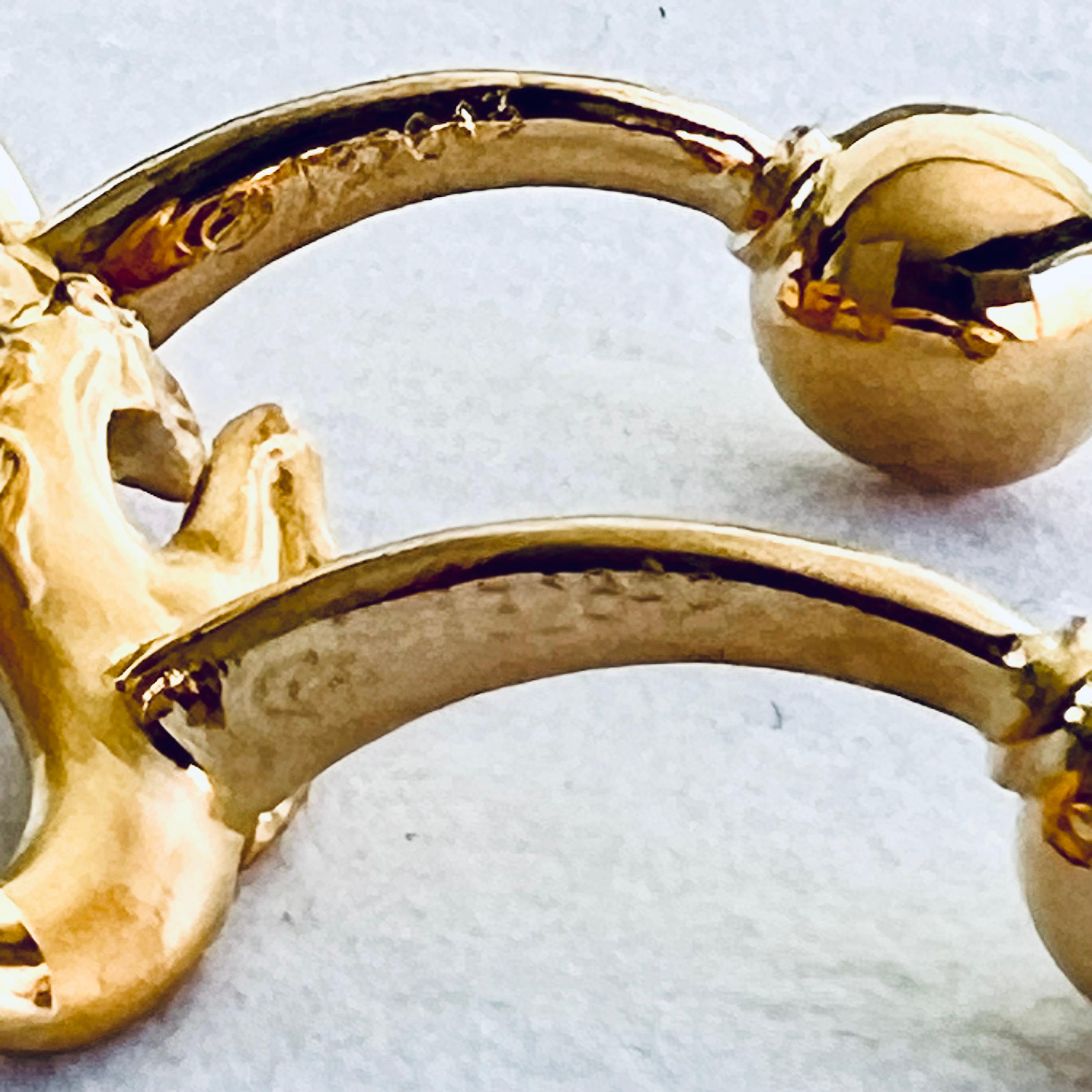 Carrera y Carrera Vintage 18 Karat Gold Leaping Horse 0.75 Inch Cufflinks 132643 For Sale 3