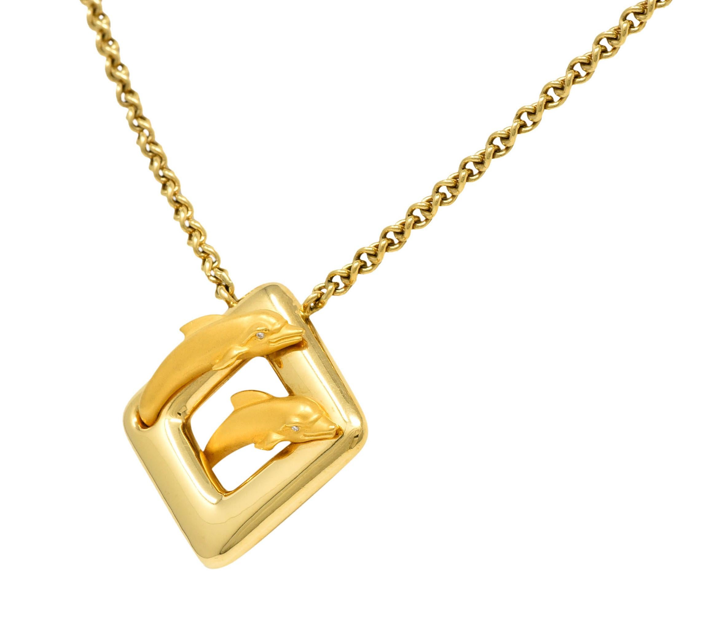 gold miami dolphins pendant