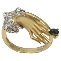 Carrera y Carrera Yellow Gold and Gem set Hand Ring