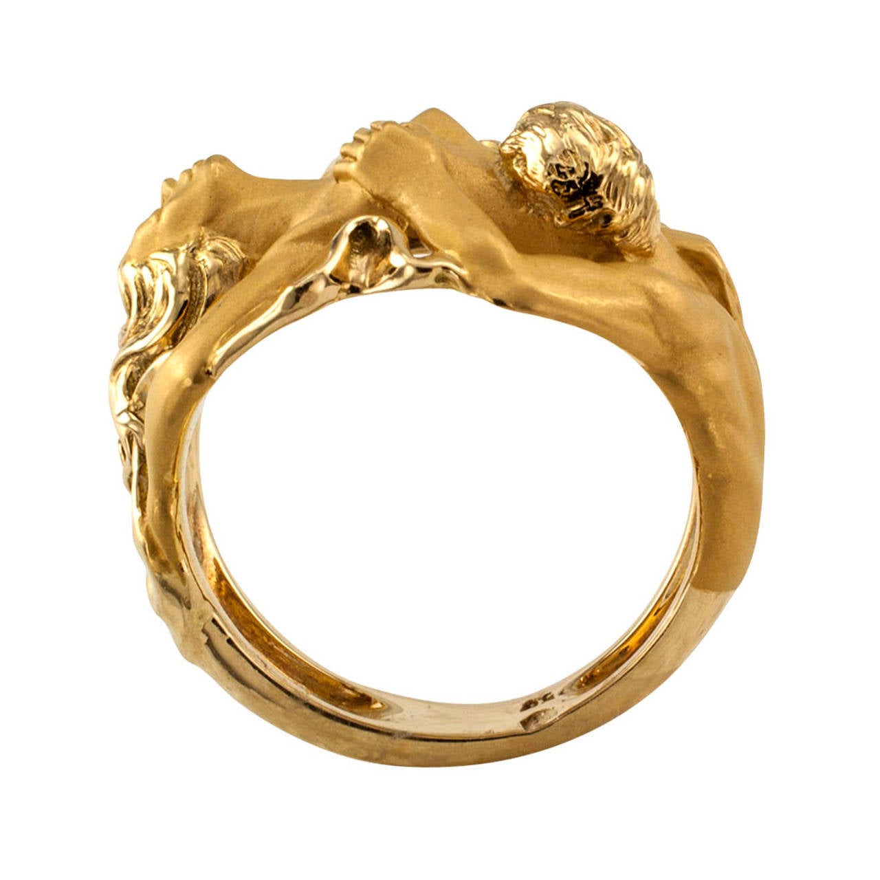Carrara Y Carrara Yellow Gold Figural Ring 1