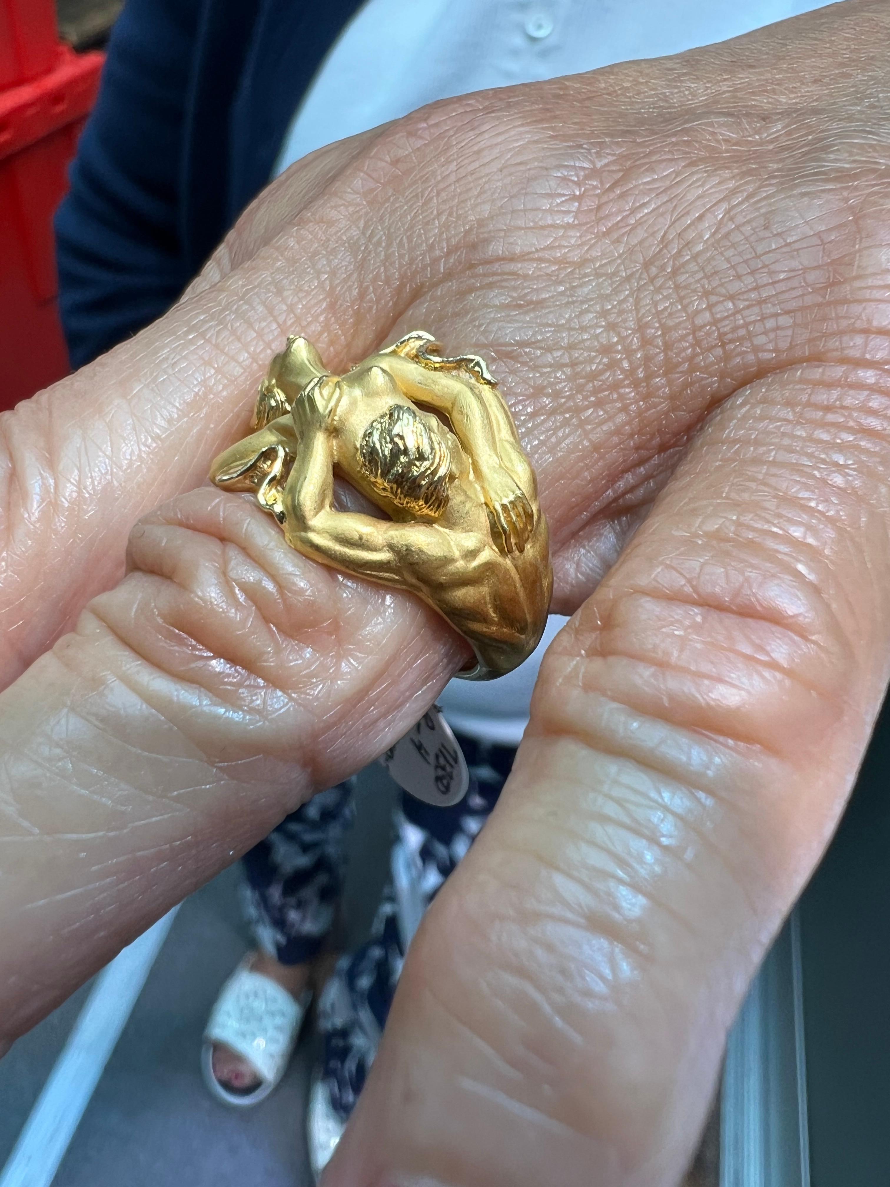Carrara Y Carrara Yellow Gold Figural Ring 3