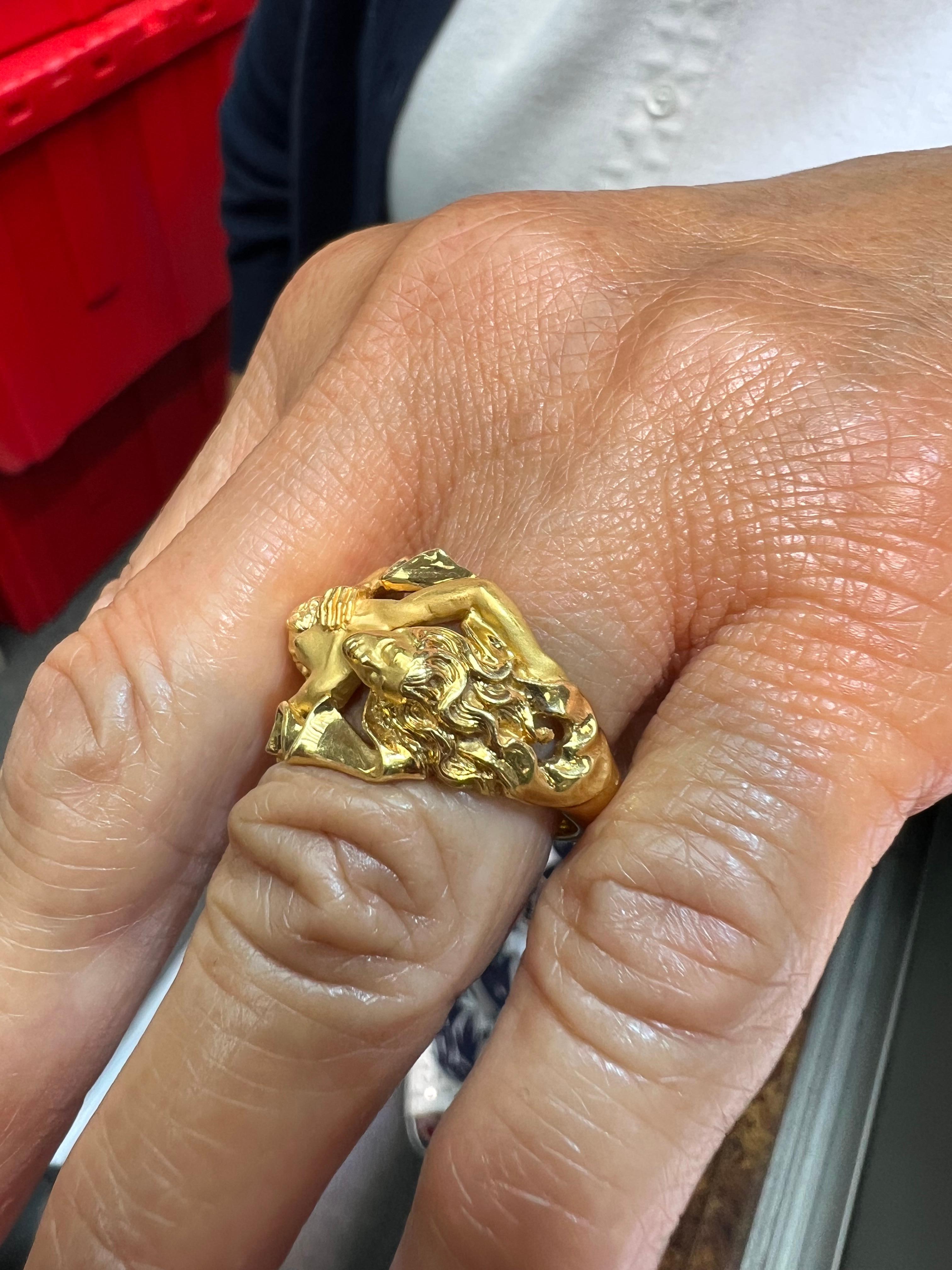 Carrara Y Carrara Yellow Gold Figural Ring 4
