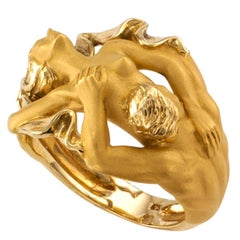 Carrara Y Carrara Yellow Gold Figural Ring