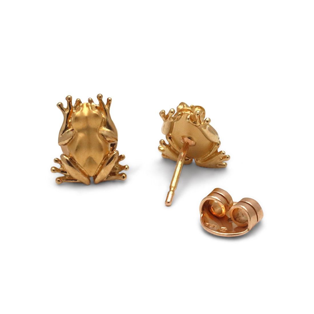 Carrera Y Carrera Yellow Gold Frog Motif Earrings 3