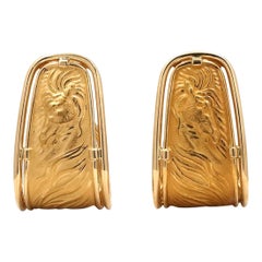 Carrera Y Carrera Gelbgold-Ohrringe
