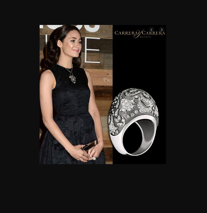 Carrera y Carrera's Aqua Ring 18k White Gold Ring Diamonds Onyx Center 3
