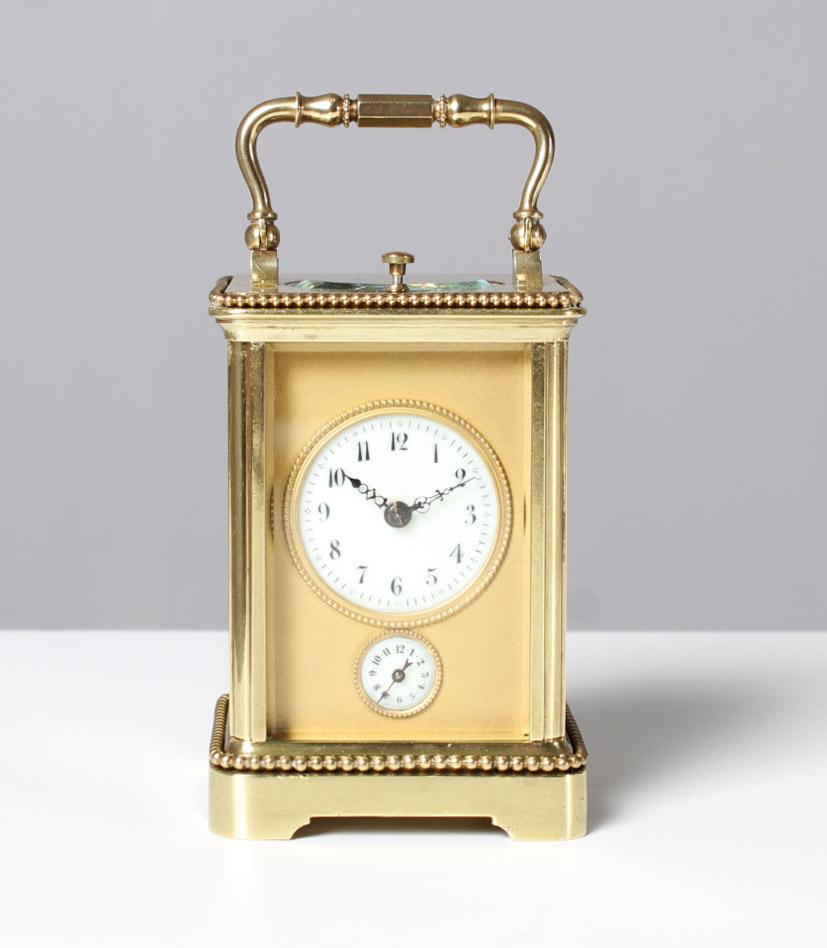 Carriage Clock, Pendulette de Voyage, France, circa 1900, Alarm and Hour Repeat In Good Condition In Greven, DE