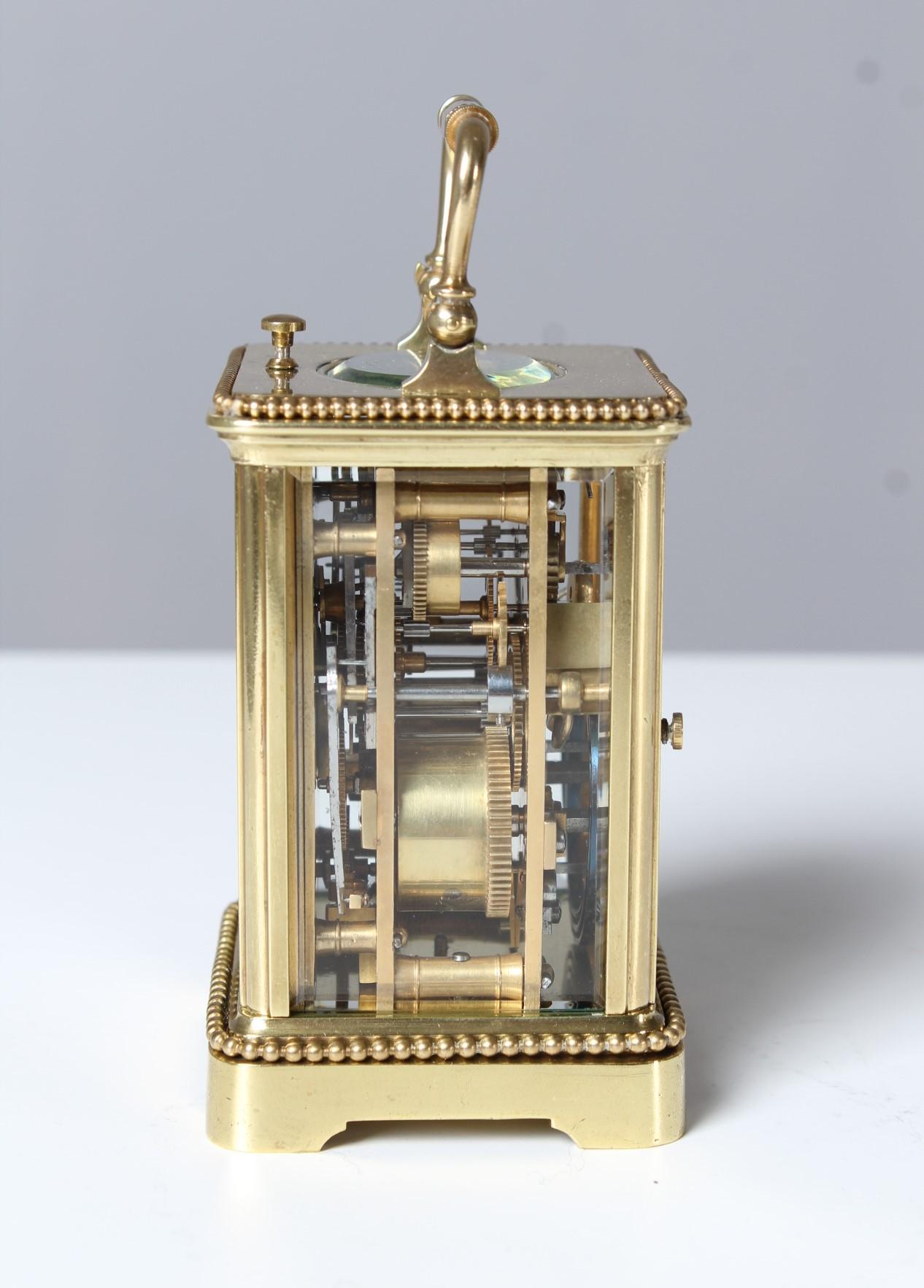 Carriage Clock, Pendulette de Voyage, France, circa 1900, Alarm and Hour Repeat 1