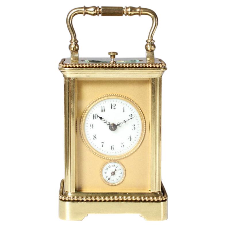 Carriage Clock, Pendulette de Voyage, France, circa 1900, Alarm and Hour Repeat