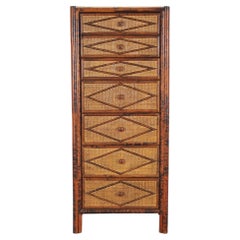 Carrie Bradshaw's English Aesthetic Bamboo Rattan Chest Dresser