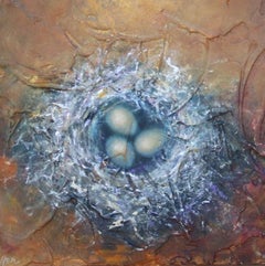 "Anidar" (2024) di Carrie Goller, Pittura a olio originale su pannello di Wood